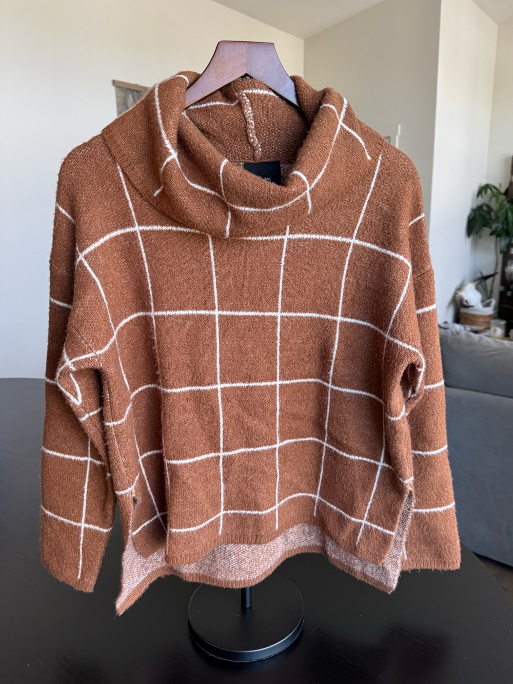 Women's Brown Striped Cozy Sweater